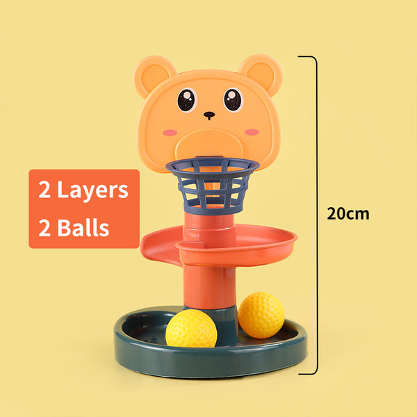 2-9 Layers Baby Toy Rotating Rolling Ball Gliding Tower Toddler Toy Rotating Early Educations Track Ball Baby Toys Gift for Kids