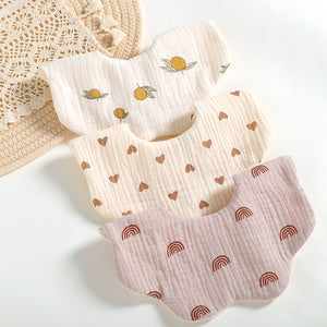 6 Layers Cotton Baby Bibs for New Born Boy Girls Cute Bear Burp Cloths Newborn Bib Soft Infant Baby Stuff  Saliva Towel Bufanda