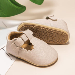 KIDSUN Newborn Baby Shoes Stripe PU Leather Boy Girl Shoes  Toddler Rubber Sole Anti-slip First Walkers Infant Moccasins