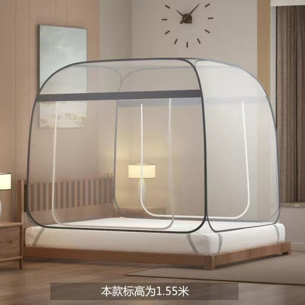 Yurt Mosquito Net Foldable Mosquito Net Free Installation Room Decoration Tent Bed Curtain With Frame Home Bedroom Decor