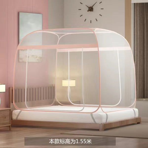 Yurt Mosquito Net Foldable Mosquito Net Free Installation Room Decoration Tent Bed Curtain With Frame Home Bedroom Decor