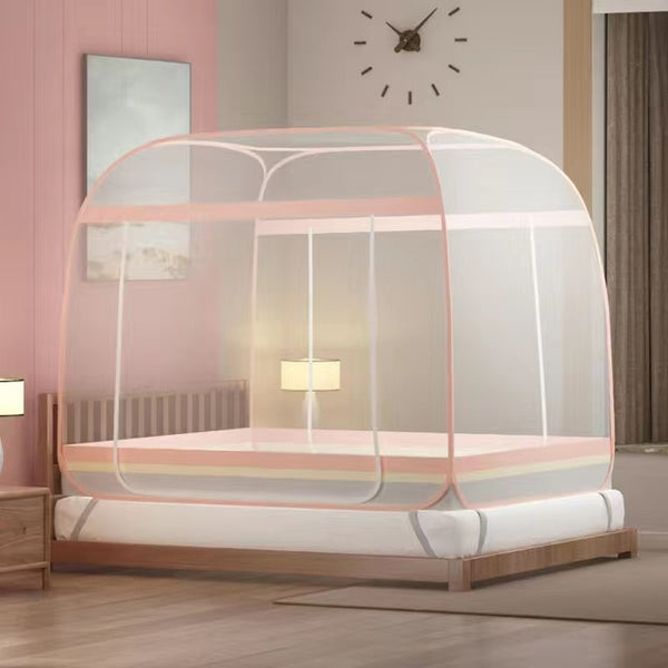 Yurt Mosquito Net Foldable Mosquito Net Free Installation Room Decoration Tent Bed Curtain With Frame Home Bedroom Decor